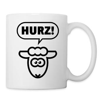 Hurz! (Lamm / Sketch / Lustig / Total Normal / B) - Tasse - Weiß - Rechts