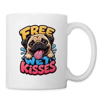 Mops - Tasse - Weiß - Rechts
