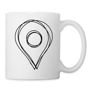 Standort handgezeichnet - Tasse - Weiß - Rechts