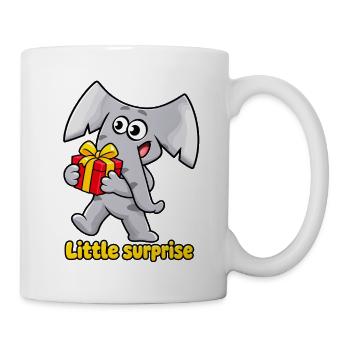 Kleine Überraschung Charlie, der Elefant - Tasse - Weiß - Rechts