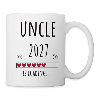 Pregnancy Announcement – Onkel 2027 Geschenk - Tasse - Weiß - Rechts