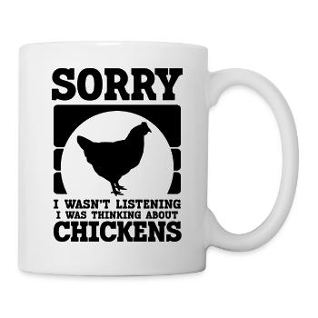 Huhn Spruch Humor - Tasse - Weiß - Rechts