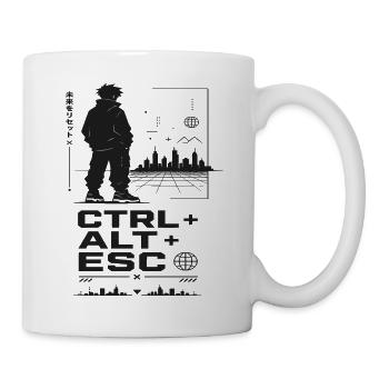 CTRL ALT ESC Skyline Retro - Tasse - Weiß - Rechts