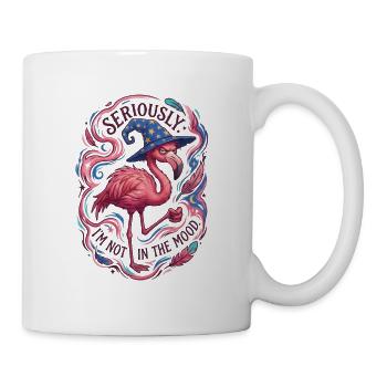 Böser Flamingo-Zauberer Retro-Magier - Tasse - Weiß - Rechts