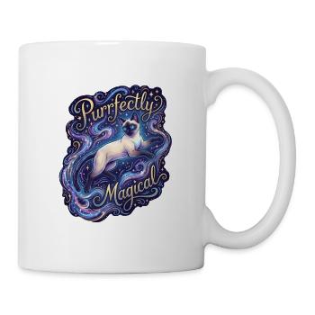 Magische Siamkatze Kosmischer Mystiker - Tasse - Weiß - Rechts