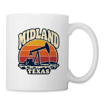Texas Midland Ölpumpen Sunset - Tasse - Weiß - Rechts