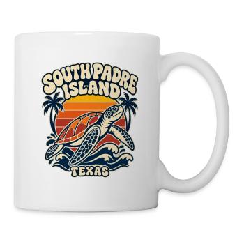 Texas South Padre Island Schildkröte Sunset - Tasse - Weiß - Rechts