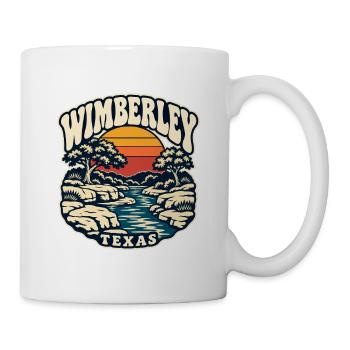 Texas Wimberley Sonnenuntergang Fluss - Tasse - Weiß - Rechts