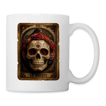 Halloween Sugar Skull Sugarskull Tarot - Tasse - Weiß - Rechts