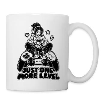 Nur noch ein Level – Gamer auf einem riesigen Controller - Tasse - Weiß - Rechts