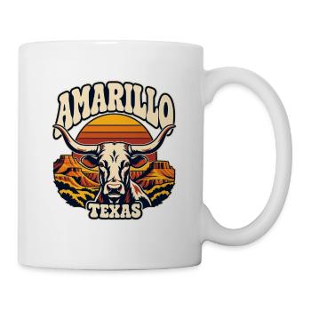 Amarillo Texas Sonnenuntergang - Tasse - Weiß - Rechts