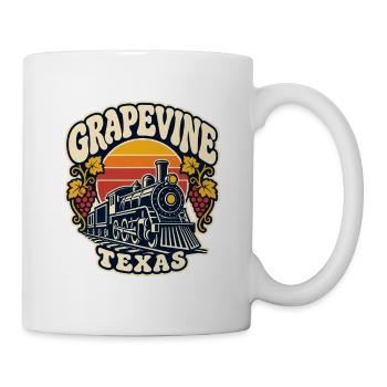 Grapevine Texas Zug Retro - Tasse - Weiß - Rechts