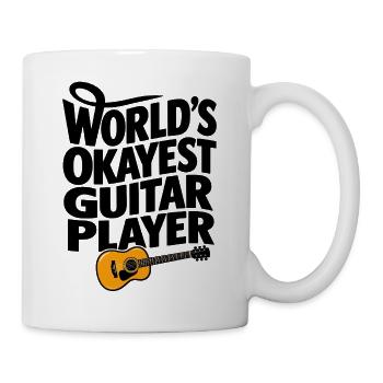 Lustiger Gitarrist, Gitarrist, Musiker, Bandkunst - Tasse - Weiß - Rechts