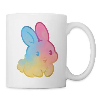 Pastell-Regenbogenhase - Tasse - Weiß - Rechts