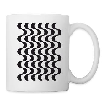 Opart-Wellen - Tasse - Weiß - Rechts