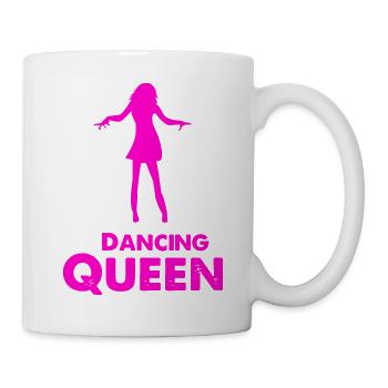 Tanzende Königin Silhouette - Tasse - Weiß - Rechts