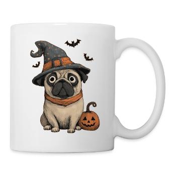 Mops Halloween - Tasse - Weiß - Rechts