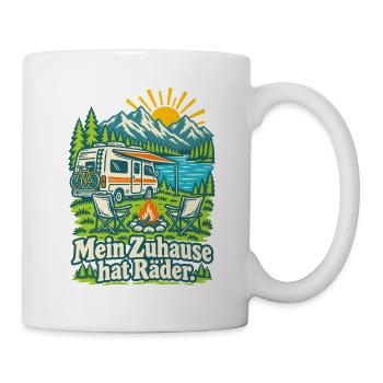 Mein Zuhause hat Räder Wohnmobil - Tasse - Weiß - Rechts