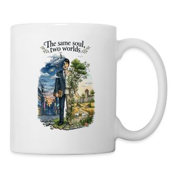 Zwei Seelen, eine Welt - Tasse - Weiß - Rechts