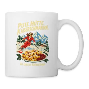 Piste Hütte Kaiserschmarrn Ski - Tasse - Weiß - Rechts