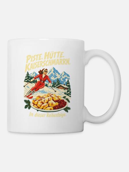 Piste Hütte Kaiserschmarrn Ski - Tasse - Weiß