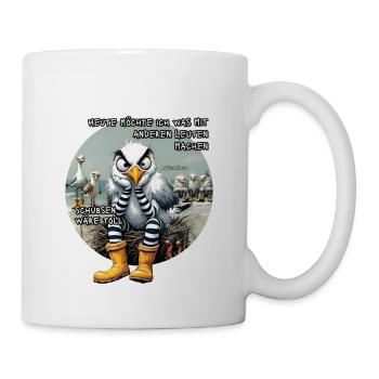 Böse Möwen - Leute schubsen - Tasse - Weiß - Rechts