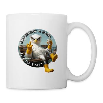 Böse Möwen - Fuck the System  - Tasse - Weiß - Rechts