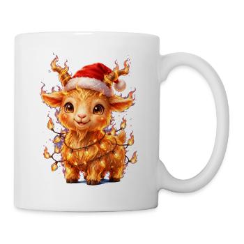 Little Firecracker Goat Weihnachts feuer ziege - Tasse - Weiß - Rechts