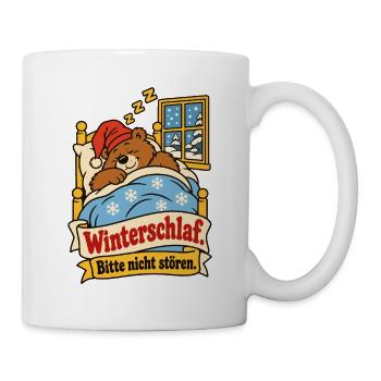Winterschlaf Bitte nicht stören - Tasse - Weiß - Rechts