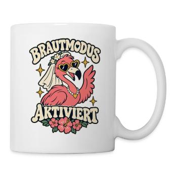 Brautmodus aktiviert – Flamingo JGA Braut - Tasse - Weiß - Rechts