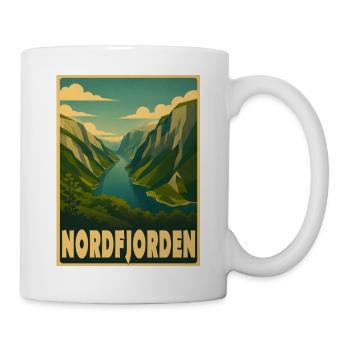 Nordfjorden Fjord Norwegen - Tasse - Weiß - Rechts