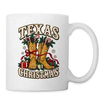 Texas Weihnachtsstiefel Motiv - Tasse - Weiß - Rechts