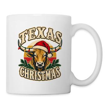 Texas Christmas Longhorn Santa - Tasse - Weiß - Rechts