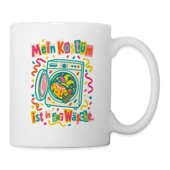 Mein Kostüm ist in der Wäsche - Tasse - Weiß - Rechts