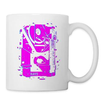 Techno Rave Tape Neon Lautsprecher - Tasse - Weiß - Rechts