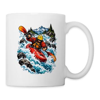 Wildwasser Kajak Abenteuer für Paddler - Tasse - Weiß - Rechts