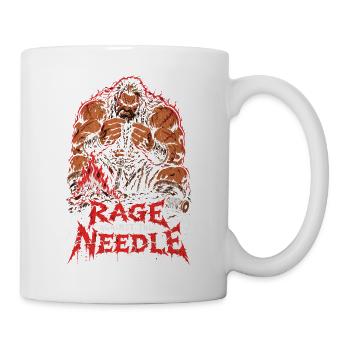 Rage Against the Needle – lustige Barbaren-RPG-Kunst - Tasse - Weiß - Rechts