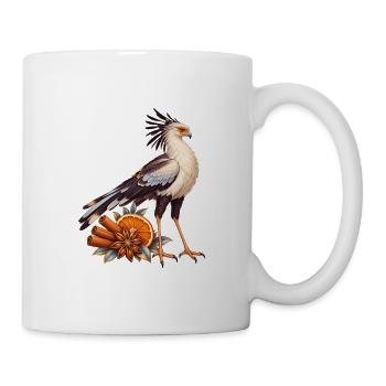 Sekretärvogel mit Zimt und Sternanis - Tasse - Weiß - Rechts