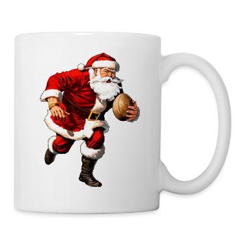 Weihnachtsmann Rugbyspieler - Tasse - Weiß - Rechts