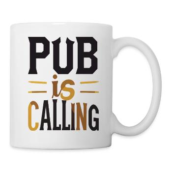 Pub Us Calling - Tasse - Weiß - Rechts