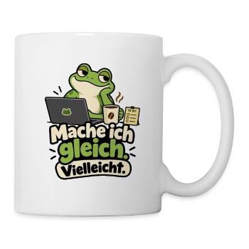 Frosch Prokrastination - Tasse - Weiß - Rechts