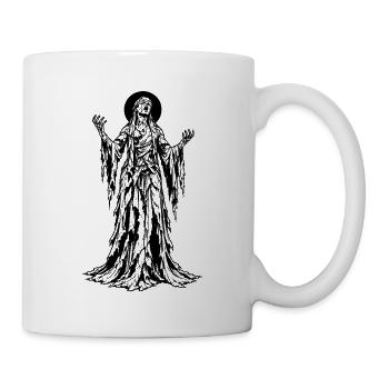 Dark Blindfolded Priestess Gothic Art - Tasse - Weiß - Rechts