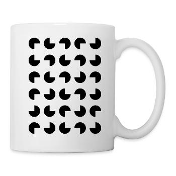 Dots-Muster - Tasse - Weiß - Rechts