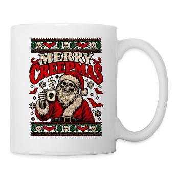 Merry Creepmas Skull Santa Tee - Tasse - Weiß - Rechts