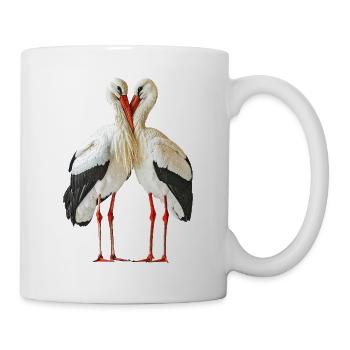 Weißstörche Storch - Tasse - Weiß - Rechts