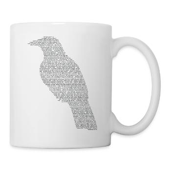 Rabe aus Gedichtzeilen - Tasse - Weiß - Rechts