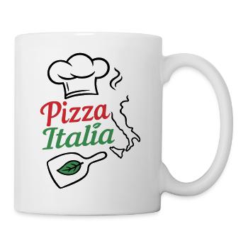 Pizza Italia – Italienische Pizza & Küche - Tasse - Weiß - Rechts