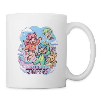 Niedliche Grafiken Gaming-Level Up, los geht's - Tasse - Weiß - Rechts