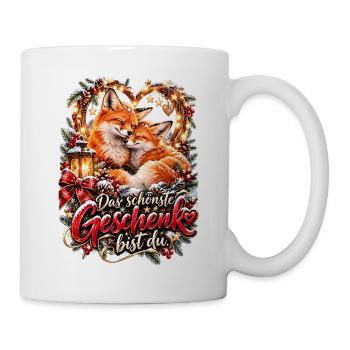 Das schönste Geschenk bist du (Weihnachten) - Tasse - Weiß - Rechts
