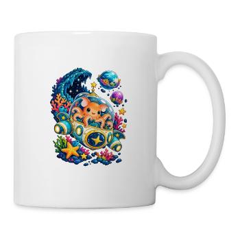 Dumbo-Oktopus im Sternen-U-Boot - Tasse - Weiß - Rechts